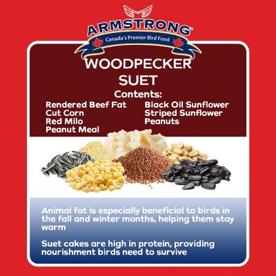 Armstrong Wild Bird Food Woodpecker Suet Blend, 10.6oz Image 2