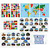 Around the World Cardstock Bulletin Board Decorating Set - 63 Pc. Image 1