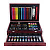 Art 101 Deluxe Art Set in a Wood Organizer Case, 119 Pieces Image 1
