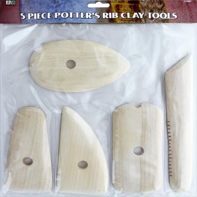 Art Advantage Potters Rib Wood Clay Tools 5pc Image 1