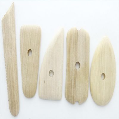 Art Advantage Potters Rib Wood Clay Tools 5pc Image 2