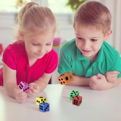 ArtCreativity Foam Dice 24 Pack - 1.5" Colorful 6-Sided Dice, Stack &amp; Build Image 3
