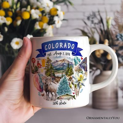 Artistic Colorado State Themes and Landmarks Mug Image 2