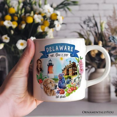 Artistic Delaware State Themes and Landmarks Mug Image 2