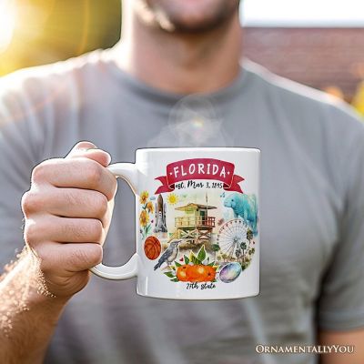 Artistic Florida State Themes and Landmarks Mug Image 2
