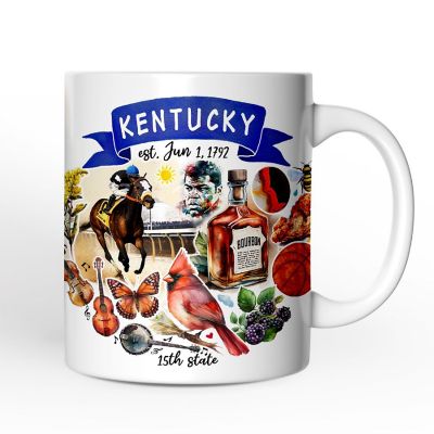Artistic Kentucky State Themes and Landmarks Mug Image 1