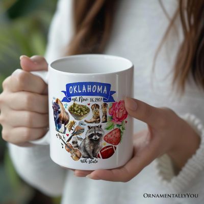 Artistic Oklahoma State Themes and Landmarks Mug Image 2
