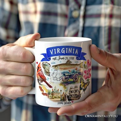 Artistic Virginia State Themes and Landmarks Mug Image 2