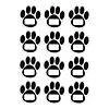 Ashley Productions Die-Cut Magnetic Black Paw Prints, 12 Per Pack, 6 Packs Image 1