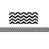 Ashley Productions Magnetic Magi-Strips, Black Chevron, 12 Feet Per Pack, 6 Packs Image 1