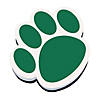 Ashley Productions Magnetic Whiteboard Eraser, Green Paw, Pack of 6 Image 1