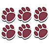 Ashley Productions Magnetic Whiteboard Eraser, Maroon Paw,Pack of 6 Image 1