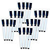Ashley Productions Smart Poly Dry Erase Markers with Eraser, Fine Tip, Black, 4 Per Pack, 6 Packs Image 1