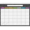 Ashley Productions Smart Poly PosterMat Pals Space Savers, 13" x 9-1/2", BW Dots Calendar, Pack of 10 Image 1