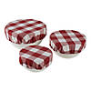 Assorted Barn Red Buffalo Check Woven Dish Cover (Set Of 3) Image 1