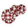 Assorted Barn Red Buffalo Check Woven Dish Cover (Set Of 3) Image 2