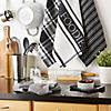 Assorted Black Foodie Dishtowel And Dishcloth (Set Of 5) Image 2