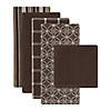 Assorted Dark Brown Dishtowel & Dishcloth (Set Of 5) Image 1