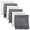 Assorted Gray Ribbed Terry Dishcloth (Set Of 6) Image 1