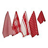 Assorted Red Foodie Dishtowel And Dishcloth (Set Of 5) Image 1
