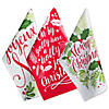 Assorted Red/Green Boughs Of Holly Printed Dishtowel (Set Of 3) Image 1