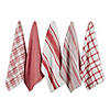 Asst Red Woven Dishtowels (Set Of 5) Image 1