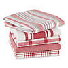 Asst Red Woven Dishtowels (Set Of 5) Image 2