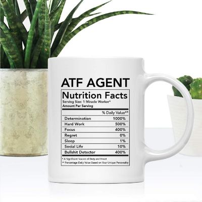 ATF Agent Nutritional Facts Coffee Mug Image 1
