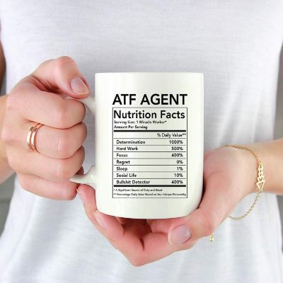 ATF Agent Nutritional Facts Coffee Mug Image 1