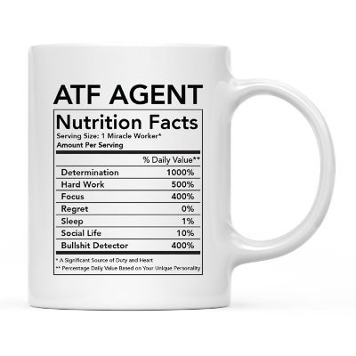 ATF Agent Nutritional Facts Coffee Mug Image 2