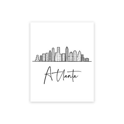 Atlanta Skyline BW 16x20in 1-Pack Image 1