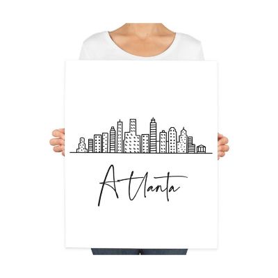 Atlanta Skyline BW 16x20in 1-Pack Image 2