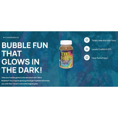 Atomic Bubbles: Tekno Bubbles 64Oz Smart Pouch Refill - Blue Image 3