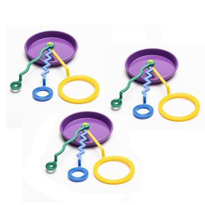 Atomic Bubbles Tri-Wand Bubble Pan Sets 3 Pack - Bubble Toy Image 1