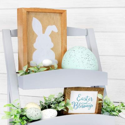 AuldHome Spring Wood Signs (Set of 2); Farmhouse Decor Easter and Spring Door Hanger Seasonal Plaques 10 x 6 Inches Image 3