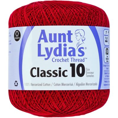 Aunt Lydia's Classic Crochet Thread Size 10-Cardinal Image 1