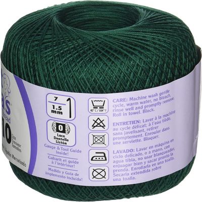 Aunt Lydia's Classic Crochet Thread Size 10-Forest Green Image 2