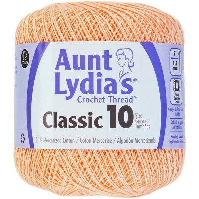 Aunt Lydia's Classic Crochet Thread Size 10-Light Peach Image 1