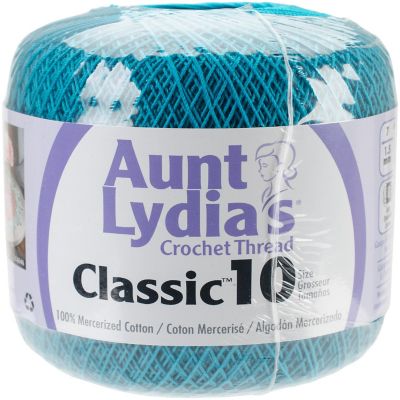 Aunt Lydia's Classic Crochet Thread Size 10-Peacock Image 1