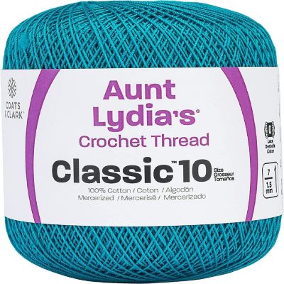 Aunt Lydia's Classic Crochet Thread Size 10-Peacock Image 1