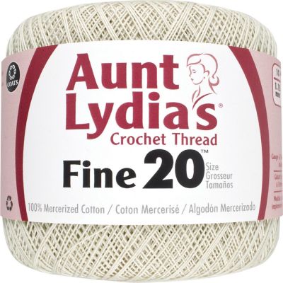 Aunt Lydia's Fine Crochet Thread Size 20-Natural Image 1