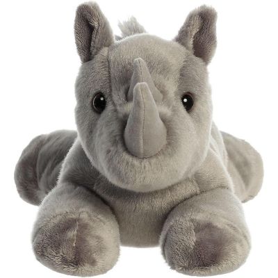 Aurora Adorable Flopsie Rodney Rhino Stuffed Animal - Gray 12 Inches Image 1