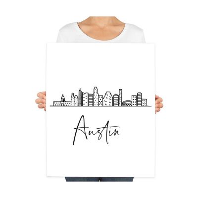 Austin Skyline BW 16x20in 1-Pack Image 2