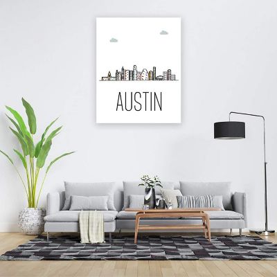 Austin Skyline Color 16x20in 1-Pack Image 1
