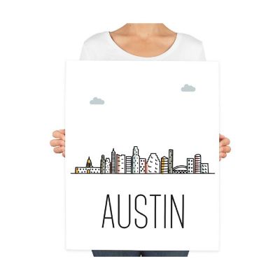 Austin Skyline Color 16x20in 1-Pack Image 2