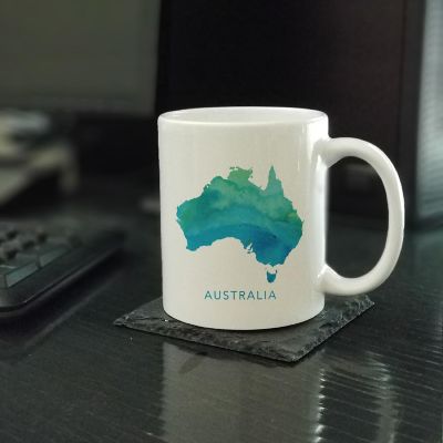 Australia Aqua Blue Water Ceramic Mug Image 1