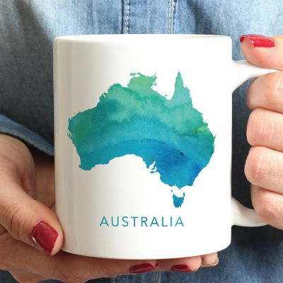 Australia Aqua Blue Water Ceramic Mug Image 1