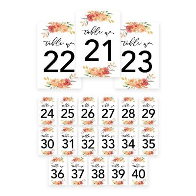 Autumn Floral Numbers 21 40 Image 1