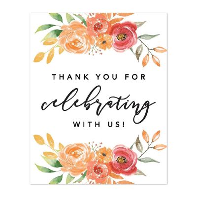 Autumn Floral Wedding Thanks Image 1