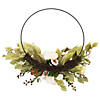 Autumn Harvest Artificial Floral Half Wreath with Fall Foliage  21-Inch Image 2